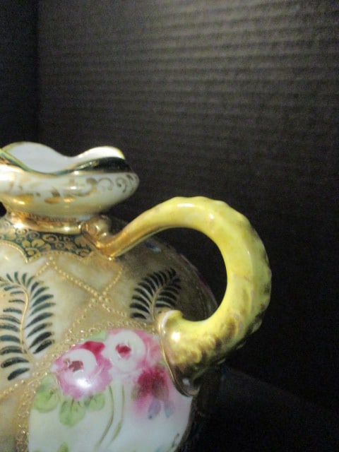 Vintage Nippon Handpainted Porcelain Double Handle Vase - 3