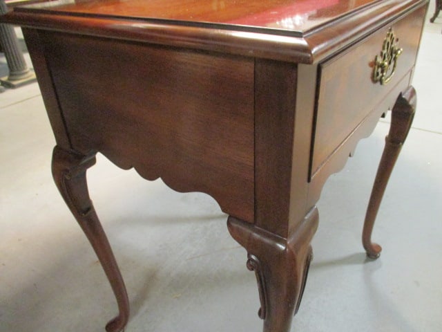 The American Masterpiece Collection by Hickory Mahogany Lamp Table with Drawer - 5
