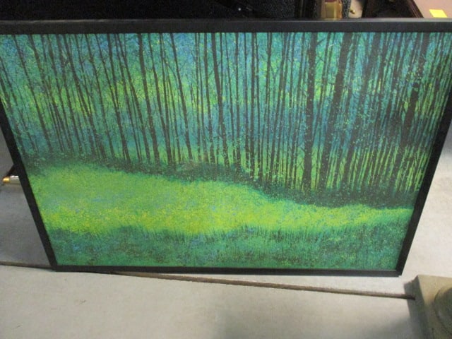 Original Woodland Landscape in the Style of John Connolly: 37 1/4" x 25 1/4", Local Pickup Suggested