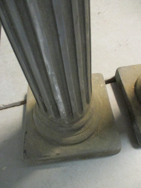 Pair of Plaster Ionic Column Pedestal Stands - 4