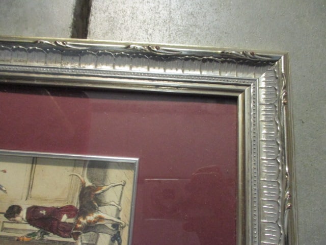 Two Framed and Matted Hand Colored Lithographs - 7