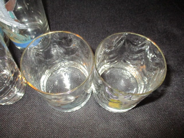 Midcentury Libbey and Federal "Game Bird" Tumblers and High Ball Glasses - 2