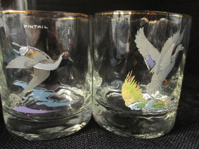 Midcentury Libbey and Federal "Game Bird" Tumblers and High Ball Glasses - 3