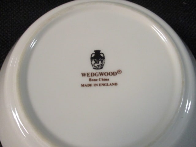 Wedgwood White Bone China Cups, Saucers and Fruit Bowls - 7