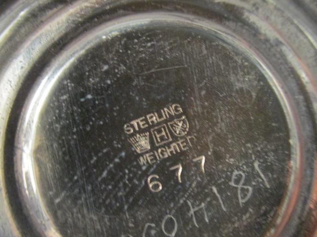 1960's Frank M. Whiting Weighted Sterling Silver Bonbon Dish and Weighted Sterling - 5