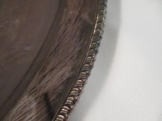 Scroll Edge Design Sterling Silver Tray - 2