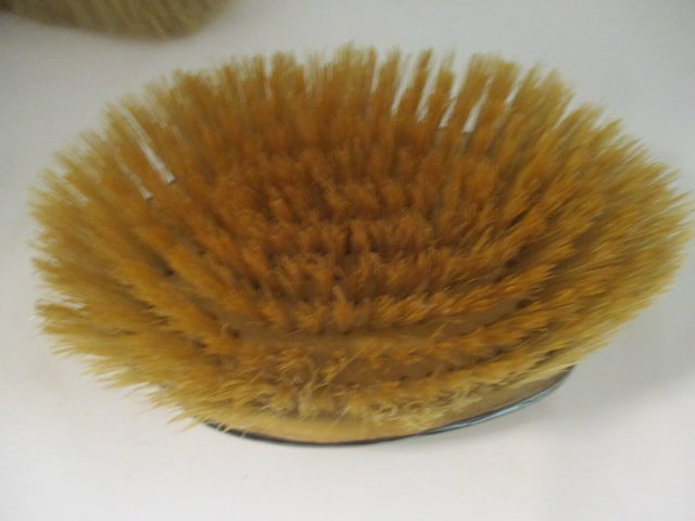 Three RW & S Victorian Sterling Silver Natural Bristle Gentleman's Brushes - 3