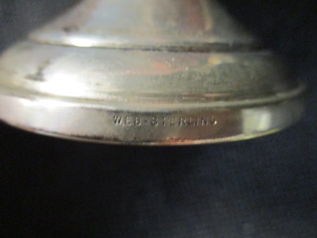 Pair of Gift America Weighted Sterling Silver Candle Holders, Webster Sterling Silver - 5