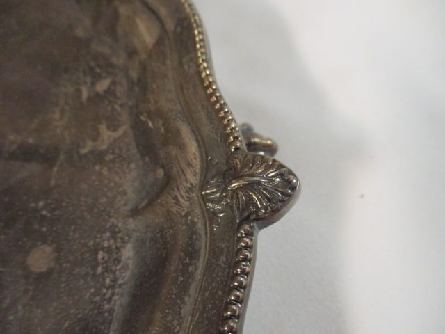 1930's Footed Sterling Silver Presentation Tray with Ball & Claw Feet - 3