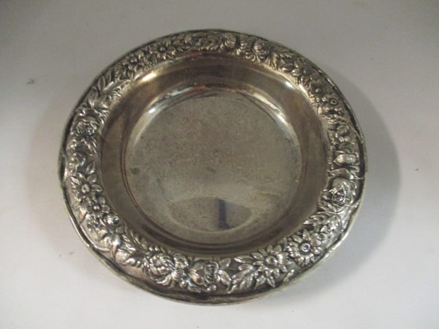S. Kirk & Son Sterling Silver Floral Relief Design Tidbit Dish - 2