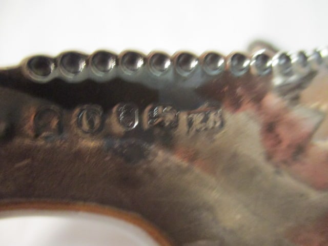 Vintage English Sterling Silver Creamer with Impressed Stag Deer Motif - 4