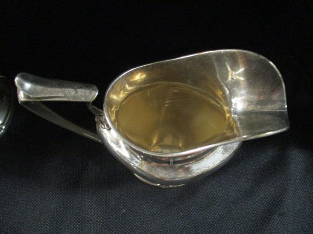 Vintage Durgin "Chatham" Sterling Silver Hollowware Coffee Pot, Teapot, Creamer, - 10