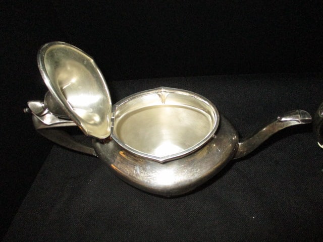 Vintage Durgin "Chatham" Sterling Silver Hollowware Coffee Pot, Teapot, Creamer, - 3