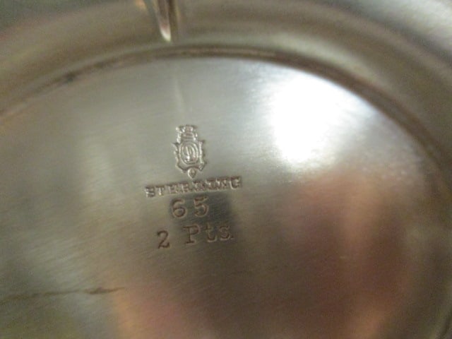 Vintage Durgin "Chatham" Sterling Silver Hollowware Coffee Pot, Teapot, Creamer, - 4
