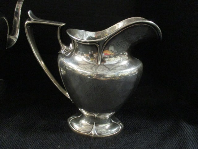 Vintage Durgin "Chatham" Sterling Silver Hollowware Coffee Pot, Teapot, Creamer, - 9