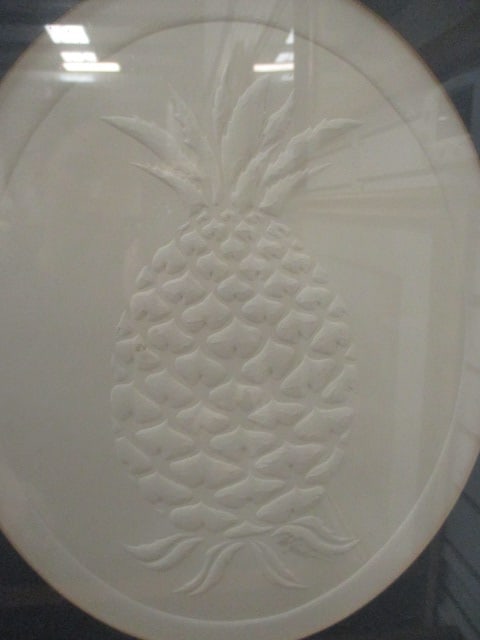 Dot Goodwin Pencil Signed Cast Paper Bas-Relief Pineapple Artwork - 2