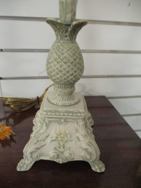 Weathered Verdigris Finish Pineapple Buffet Lamps - 2