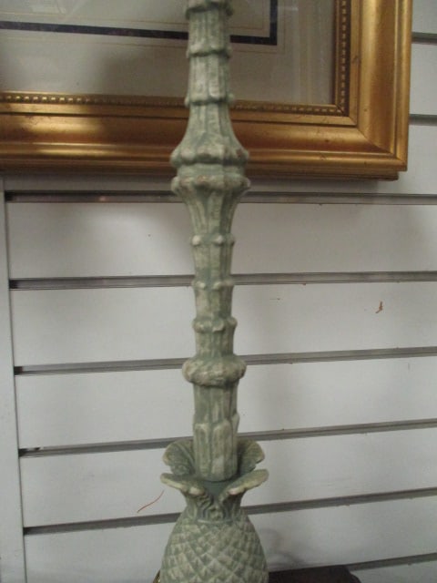 Weathered Verdigris Finish Pineapple Buffet Lamps - 3