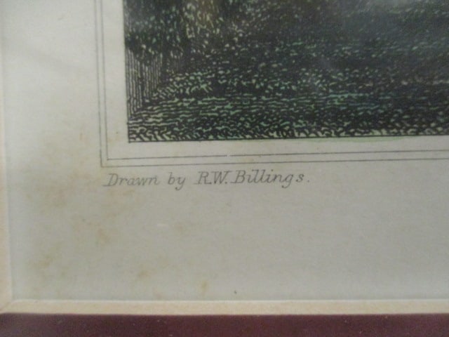 Four Framed and Matted "English Castle" Lithographs of Original Etchings - 9