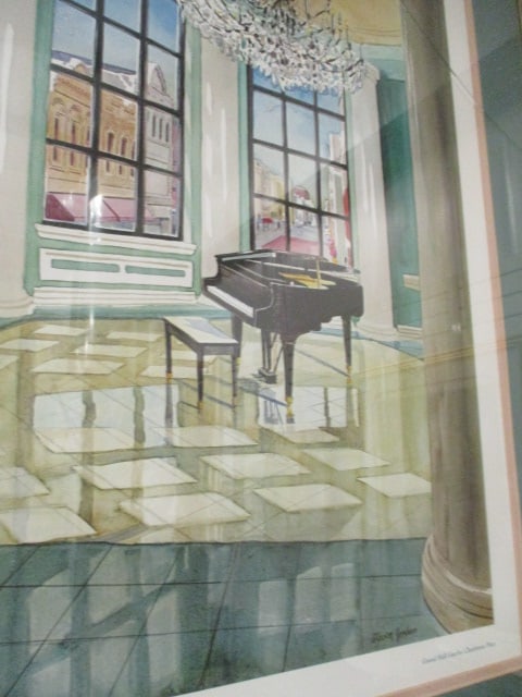 Pencil Signed Steven Jordan "Grand Hall Gazebo, Charleston Place" Lithograph - 2