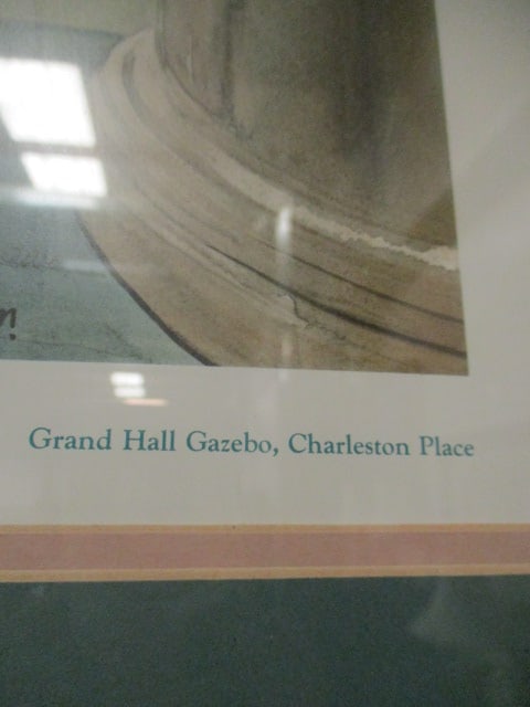 Pencil Signed Steven Jordan "Grand Hall Gazebo, Charleston Place" Lithograph - 5