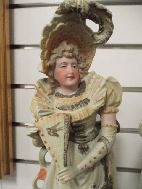 Victorian Bisque Ware Porcelain Figures - 5