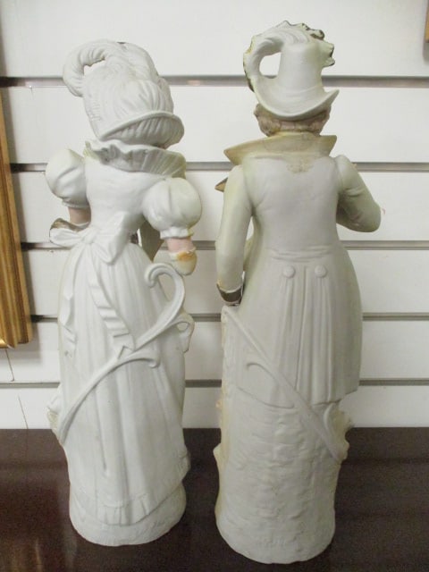 Victorian Bisque Ware Porcelain Figures - 6
