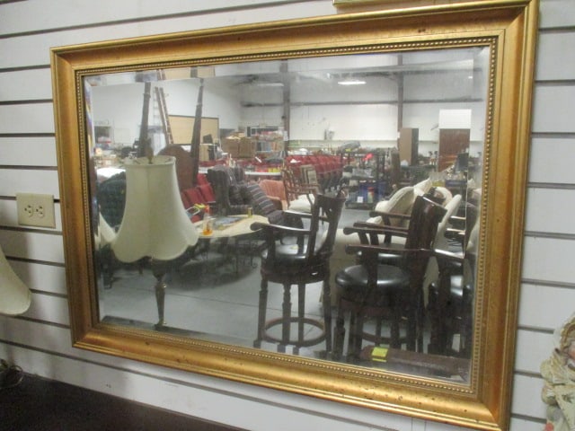 Gold Gilt Beveled Mirror (1 of 2)
