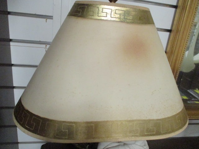 Classical Bisque Ware Porcelain Figural Lamp - 4