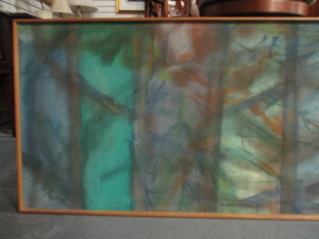 1974 June F. Johnson "View from the Woods" Original Acrylic Spray Paint Canvas Artwork - 2
