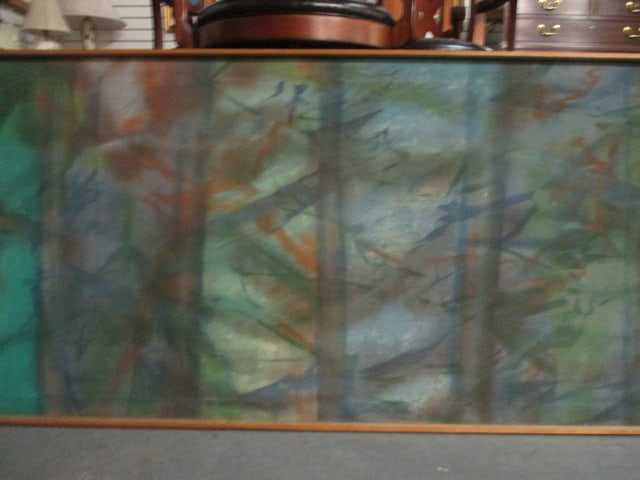 1974 June F. Johnson "View from the Woods" Original Acrylic Spray Paint Canvas Artwork - 3