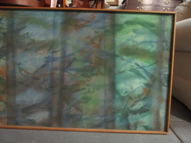 1974 June F. Johnson "View from the Woods" Original Acrylic Spray Paint Canvas Artwork - 4