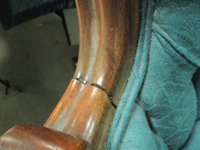 Victorian Carved Mahogany Tufted Back Parlor Chair - 5