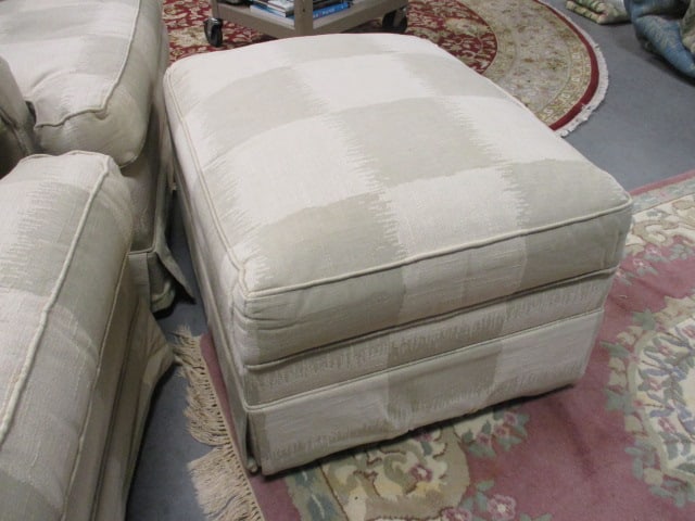 Pair of Townhouse Galleries Upholstered Armchairs and Matching Storage Ottoman - 6