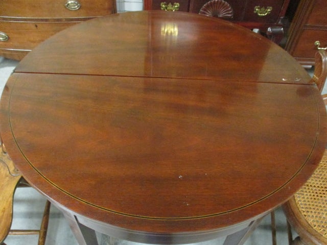 Federal Style Mahogany Gateleg Demilune Table - 4