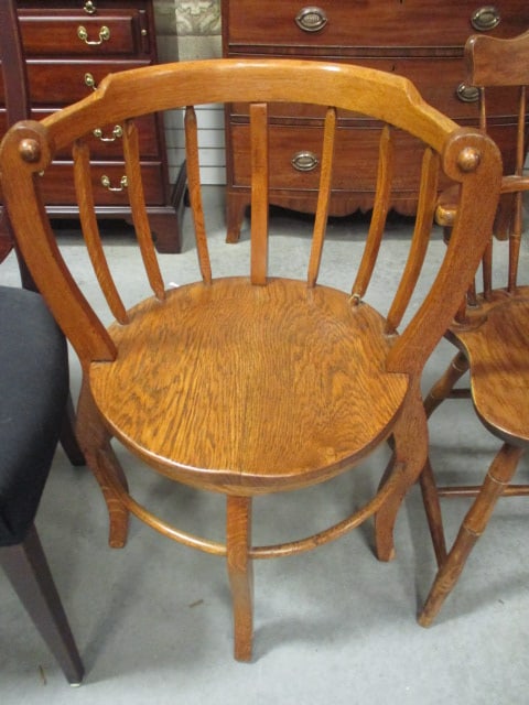 Antique Oak Bent Wood Corner Chair (1 of 4)