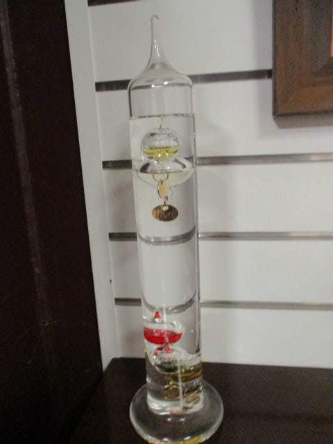 Galileo Thermometer: 13 1/4"h