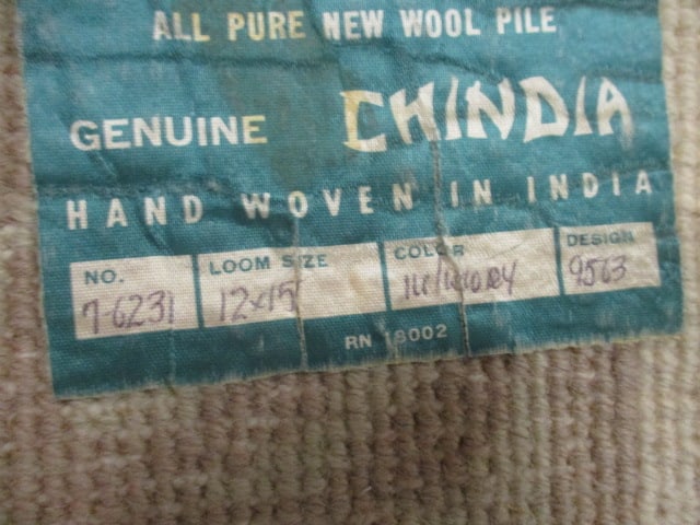 Genuine Chindia All Pure Wool Pile Hand Woven Ivory Rose Medallion Room Size Area Rug - 7