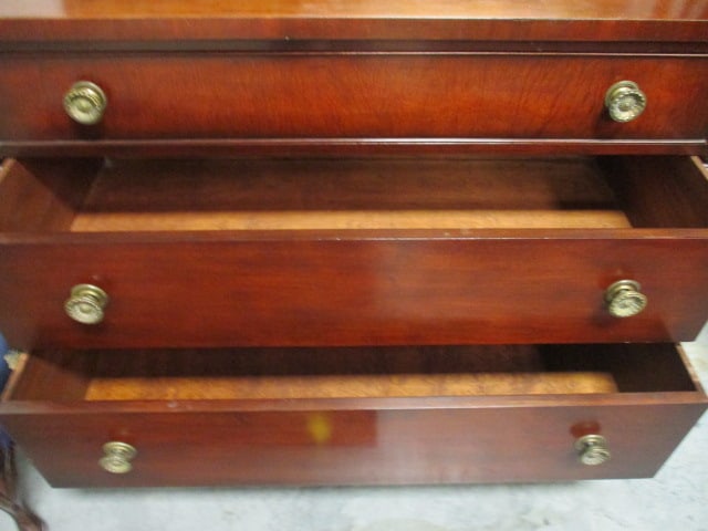 Vintage Kindel Grand Rapids Empire Style Mahogany 3 Drawer Chest - 3