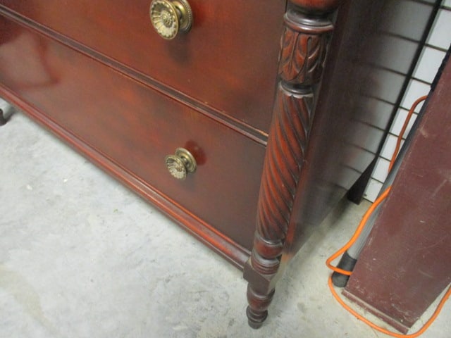 Vintage Kindel Grand Rapids Empire Style Mahogany 3 Drawer Chest - 6