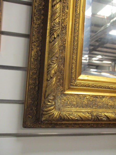 Impressive Ornate Gold Gilt Molded Beveled Mirror - 2