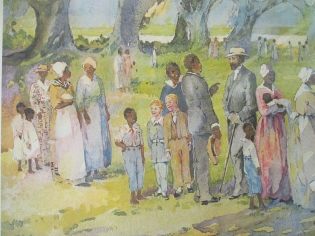 Unframed Limited Edition "Sunday Morning at the Great House" Print of Watercolor by - 2