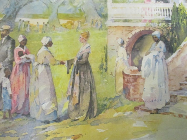 Unframed Limited Edition "Sunday Morning at the Great House" Print of Watercolor by - 3