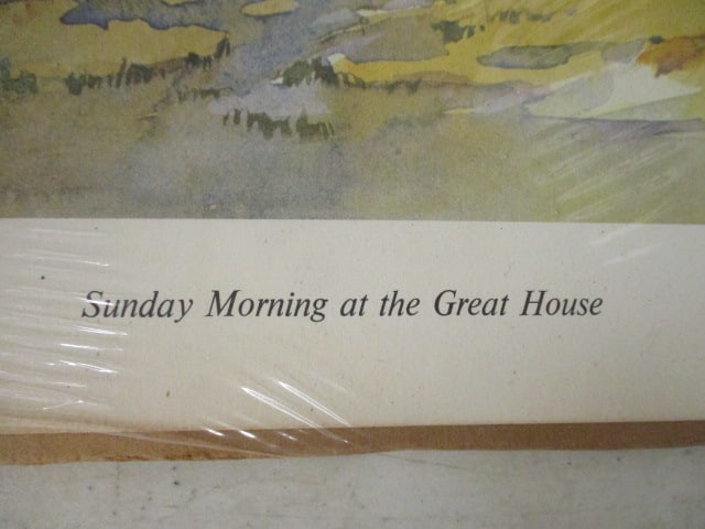 Unframed Limited Edition "Sunday Morning at the Great House" Print of Watercolor by - 4