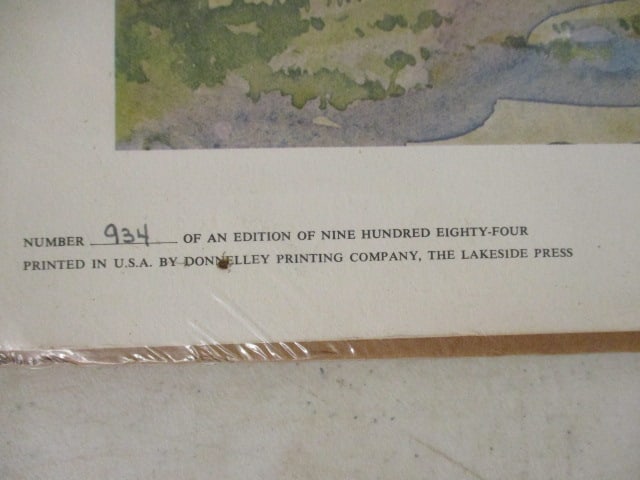 Unframed Limited Edition "Sunday Morning at the Great House" Print of Watercolor by - 5