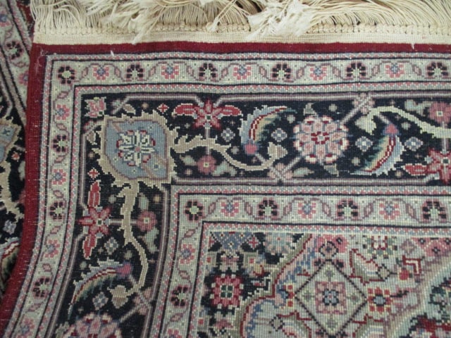 Red/Navy Border Multi Medallion Design Hand Woven Runner - 8