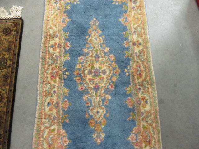 Vintage Basiran Genuine Oriental Rugs 100% Wool Pile "Super Kerman Kanape" Design Runner - 3