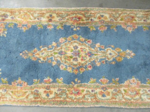 Vintage Basiran Genuine Oriental Rugs 100% Wool Pile "Super Kerman Kanape" Design Runner - 6