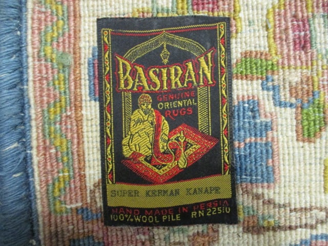Vintage Basiran Genuine Oriental Rugs 100% Wool Pile "Super Kerman Kanape" Design Runner - 8