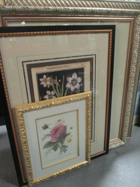 Four Nicely Framed Floral Botanical Prints (1 of 12)